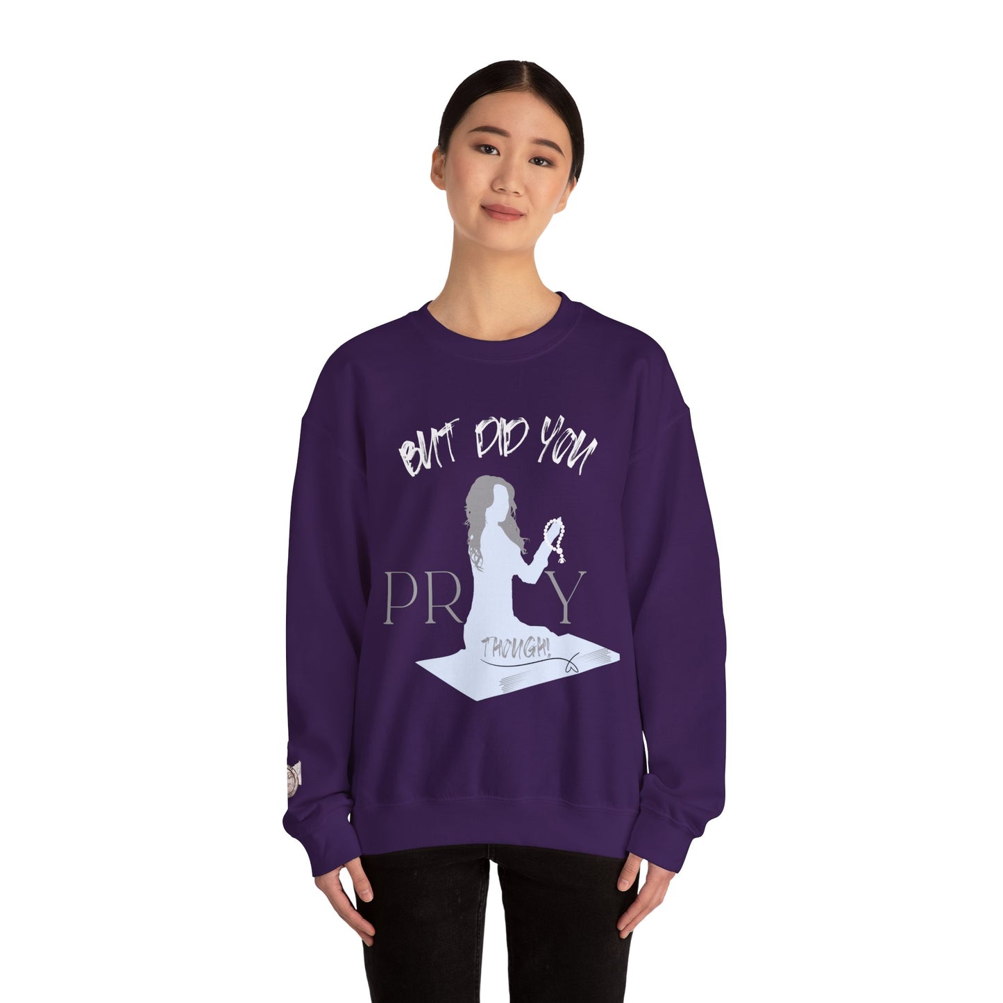 Motivational Crewneck Sweatshirt - "Pray Through" Inspirational Design
