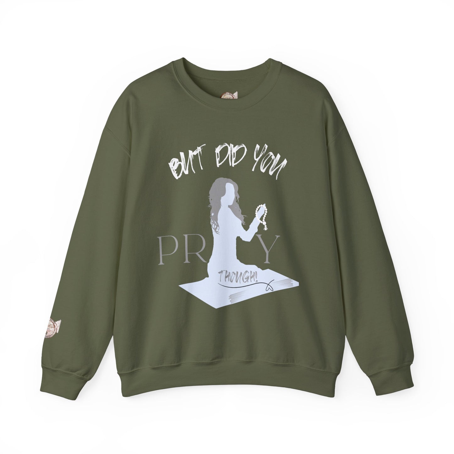 Motivational Crewneck Sweatshirt - "Pray Through" Inspirational Design