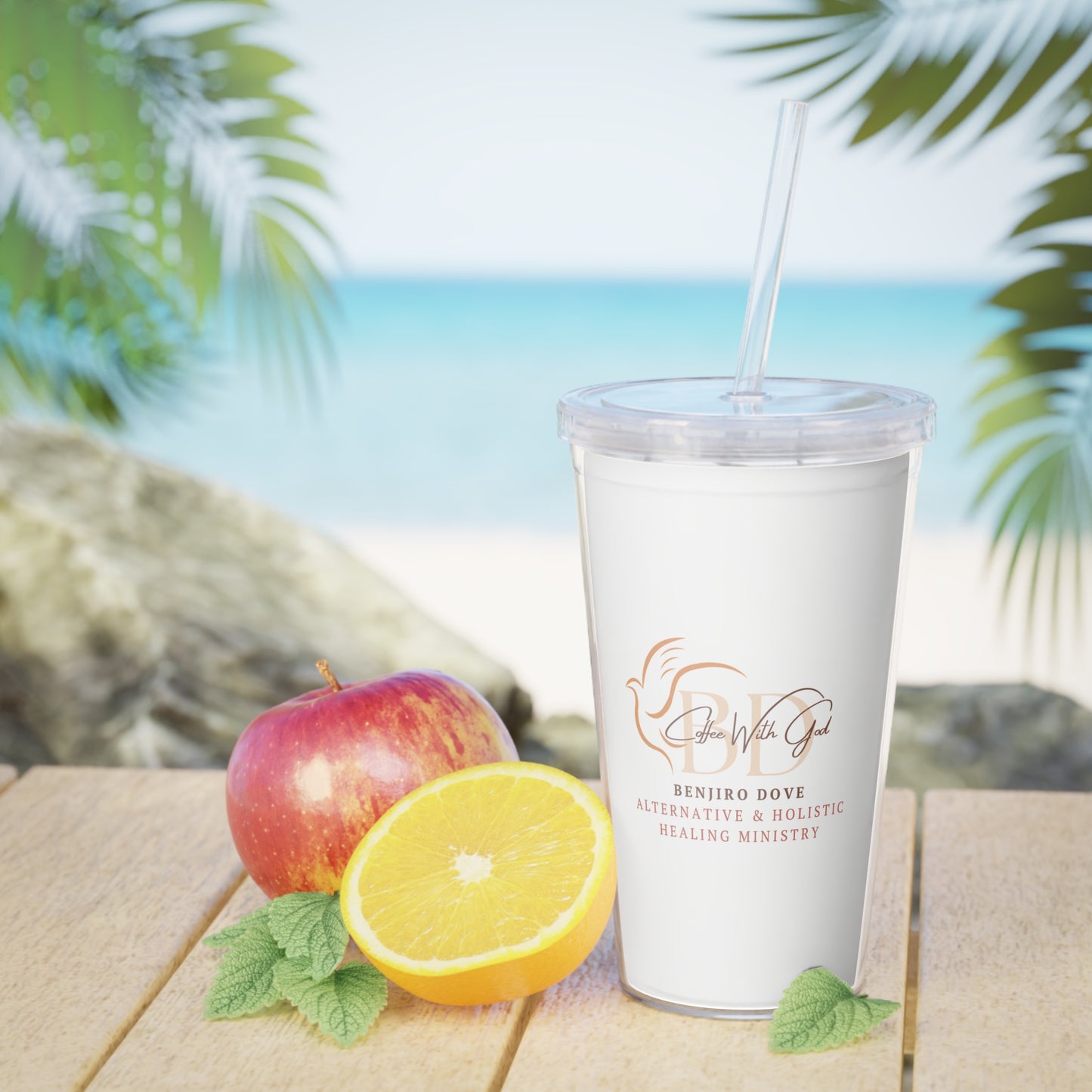 Plastic Tumbler with Straw