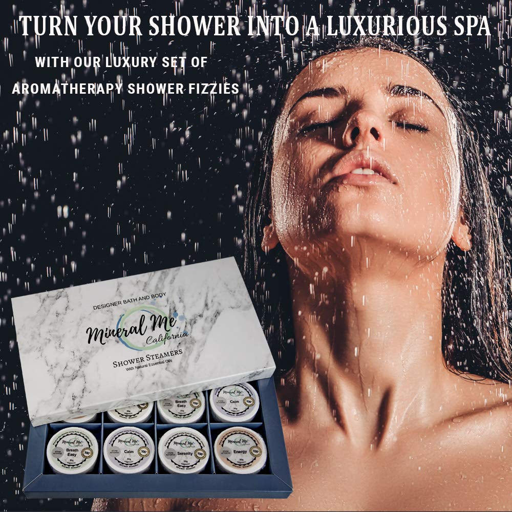 Shower Bombs Aromatherapy, Shower Steamers W/Organic Essential Oils for Vaporizing Steam Spa Relaxation, Shower Tablets, Shower Melts, Relaxing Easter Basket Essentials for Men, Women, Him, Her