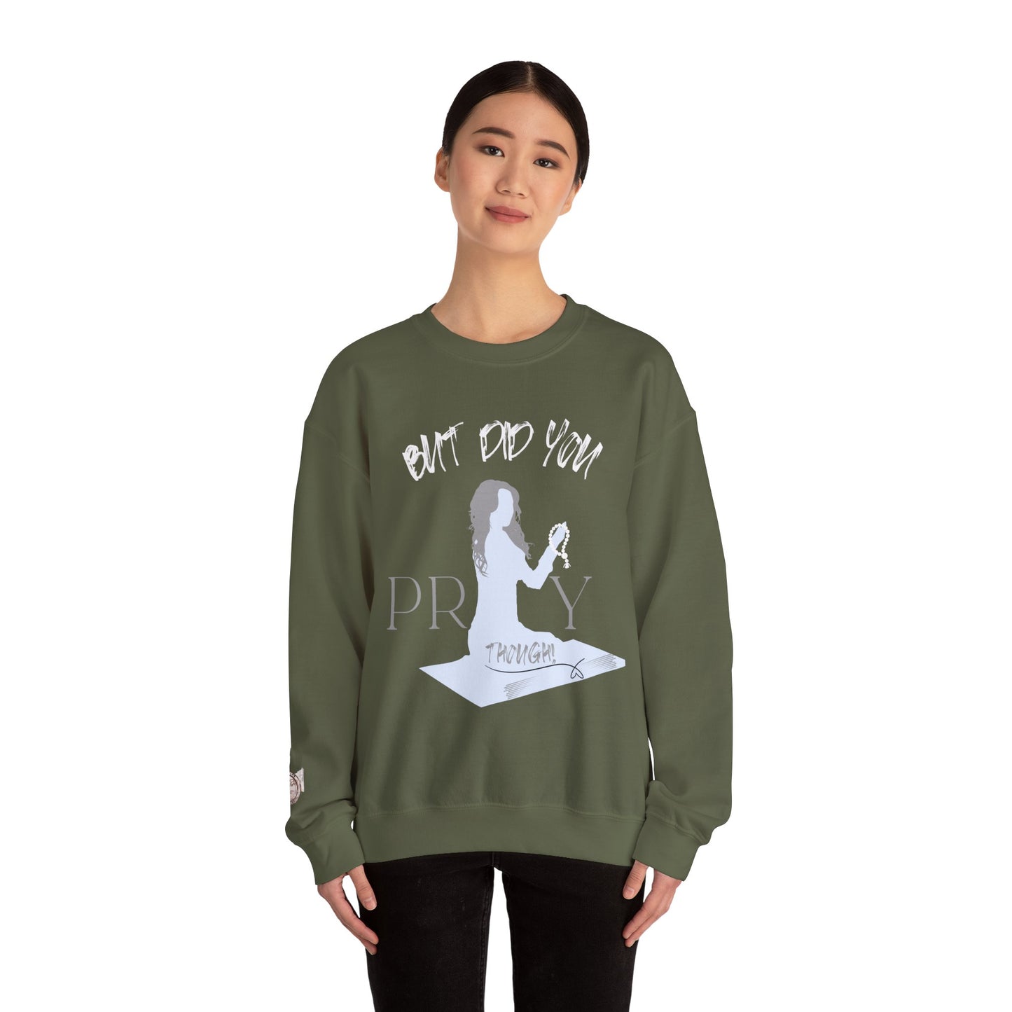 Motivational Crewneck Sweatshirt - "Pray Through" Inspirational Design