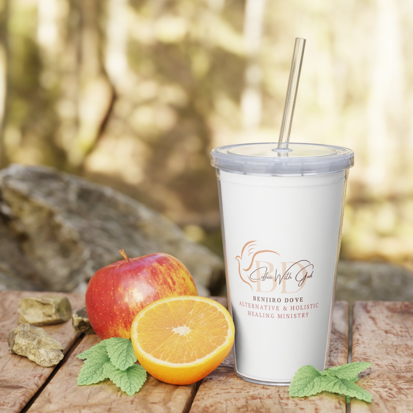 Plastic Tumbler with Straw