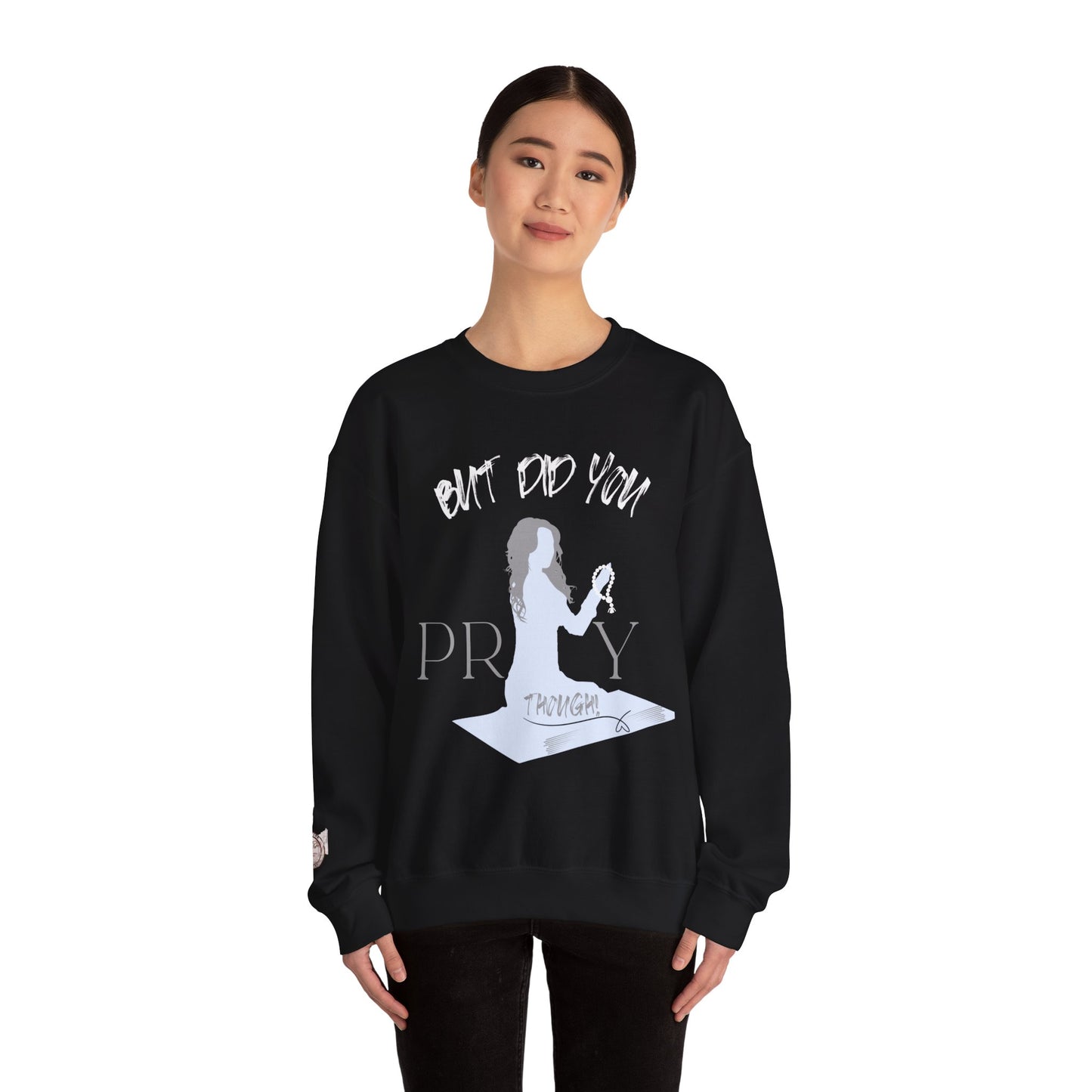 Motivational Crewneck Sweatshirt - "Pray Through" Inspirational Design