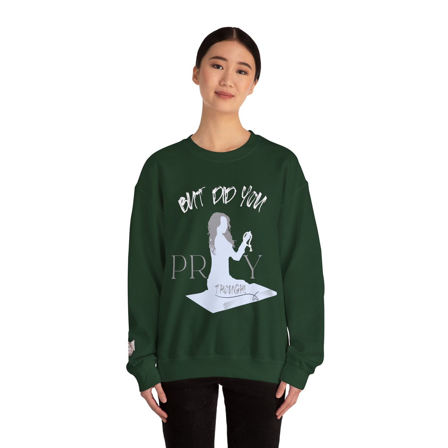 Motivational Crewneck Sweatshirt - "Pray Through" Inspirational Design