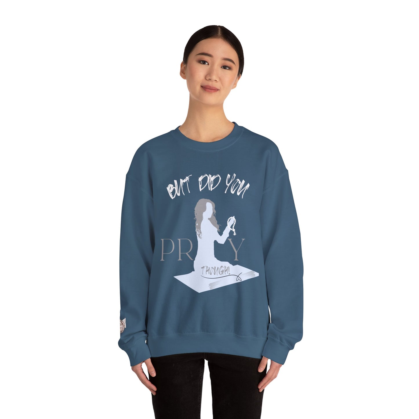 Motivational Crewneck Sweatshirt - "Pray Through" Inspirational Design