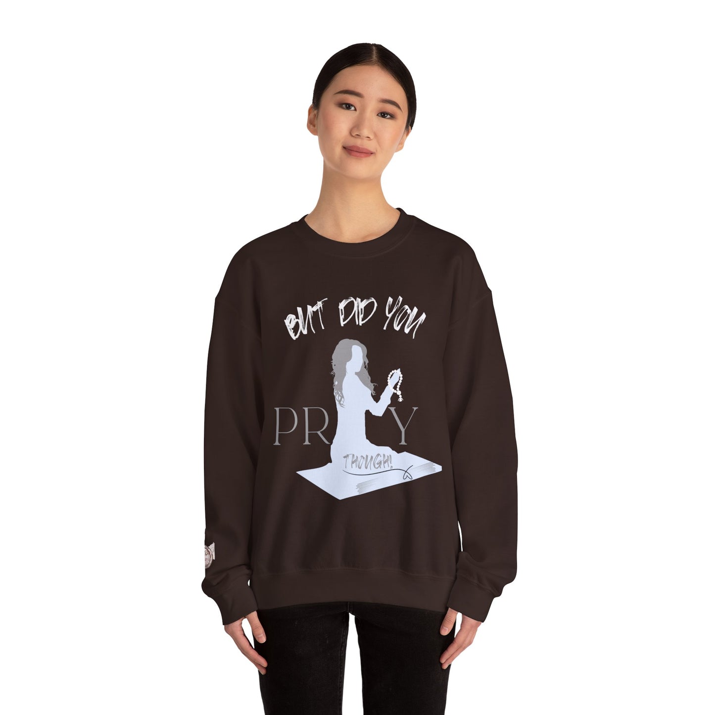Motivational Crewneck Sweatshirt - "Pray Through" Inspirational Design