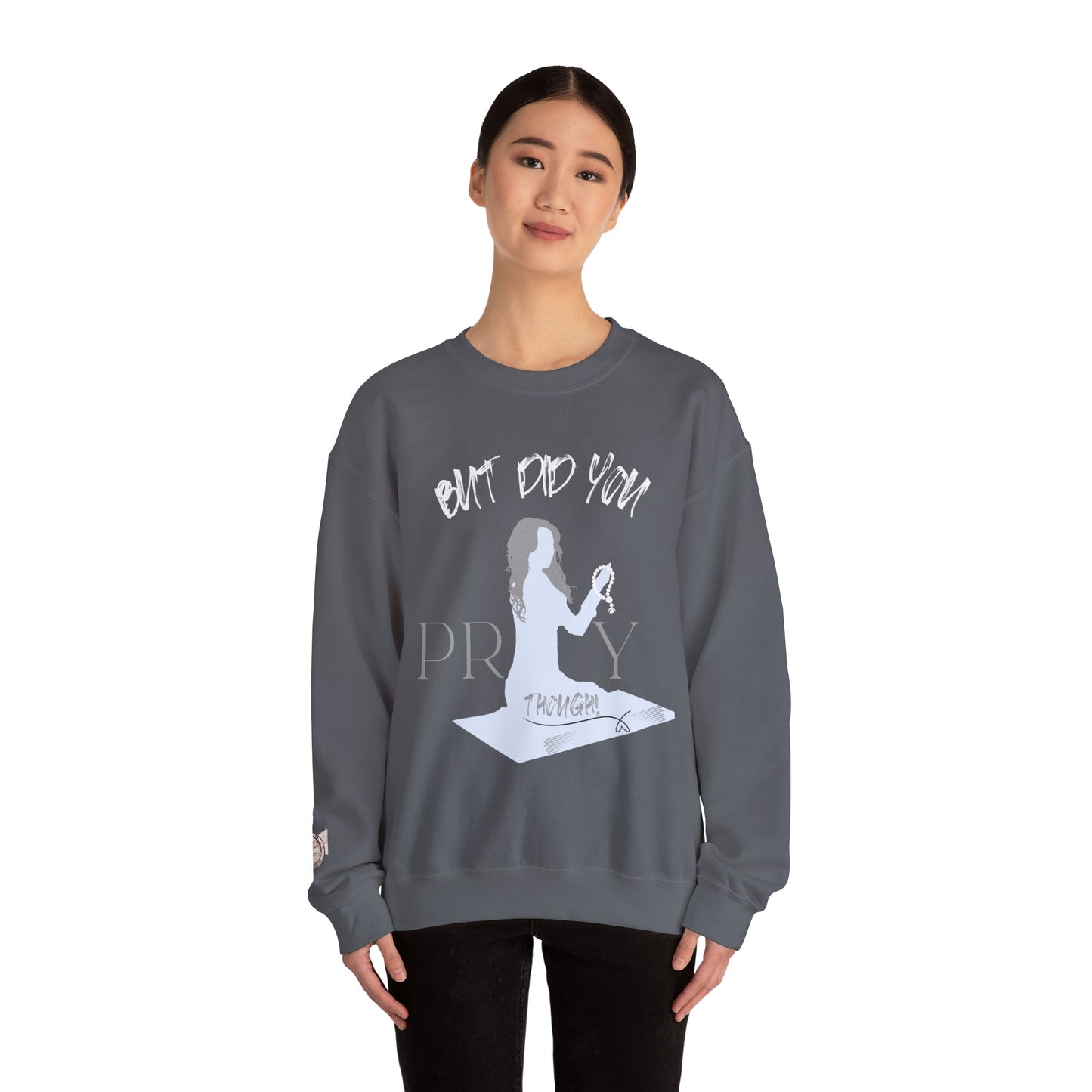 Motivational Crewneck Sweatshirt - "Pray Through" Inspirational Design