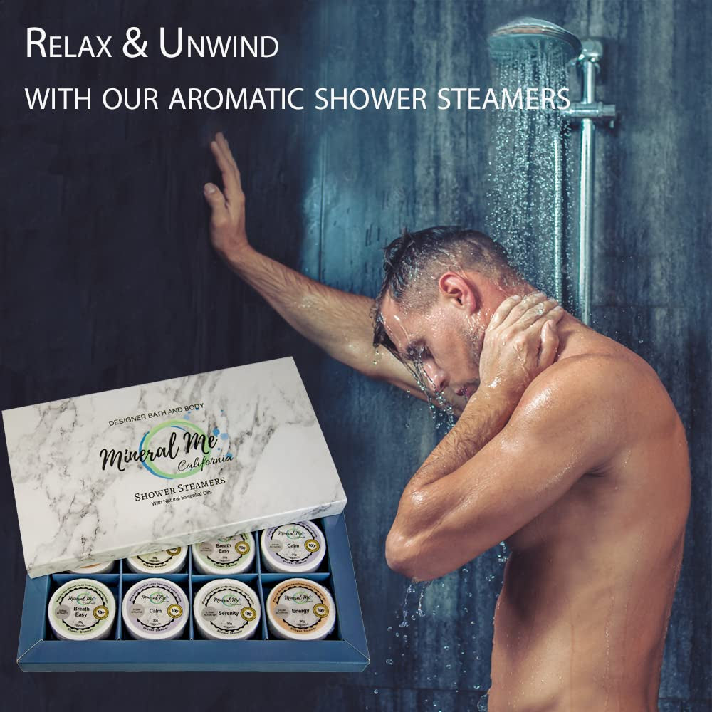 Shower Bombs Aromatherapy, Shower Steamers W/Organic Essential Oils for Vaporizing Steam Spa Relaxation, Shower Tablets, Shower Melts, Relaxing Easter Basket Essentials for Men, Women, Him, Her