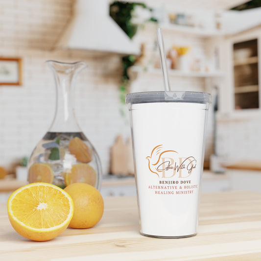 Plastic Tumbler with Straw