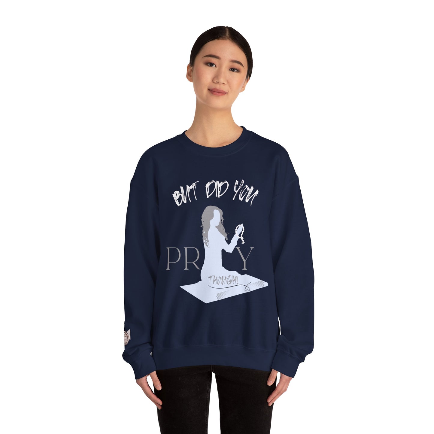 Motivational Crewneck Sweatshirt - "Pray Through" Inspirational Design