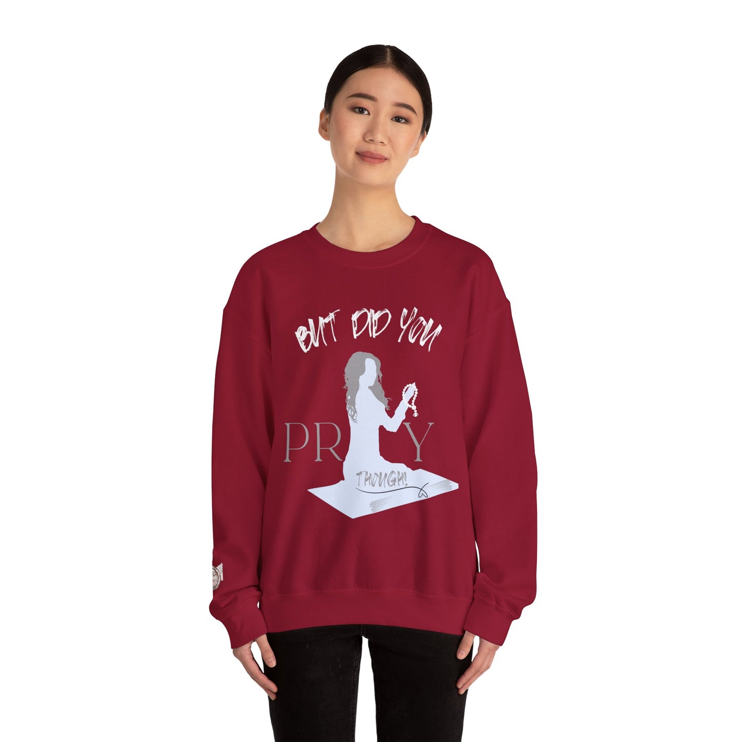 Motivational Crewneck Sweatshirt - "Pray Through" Inspirational Design