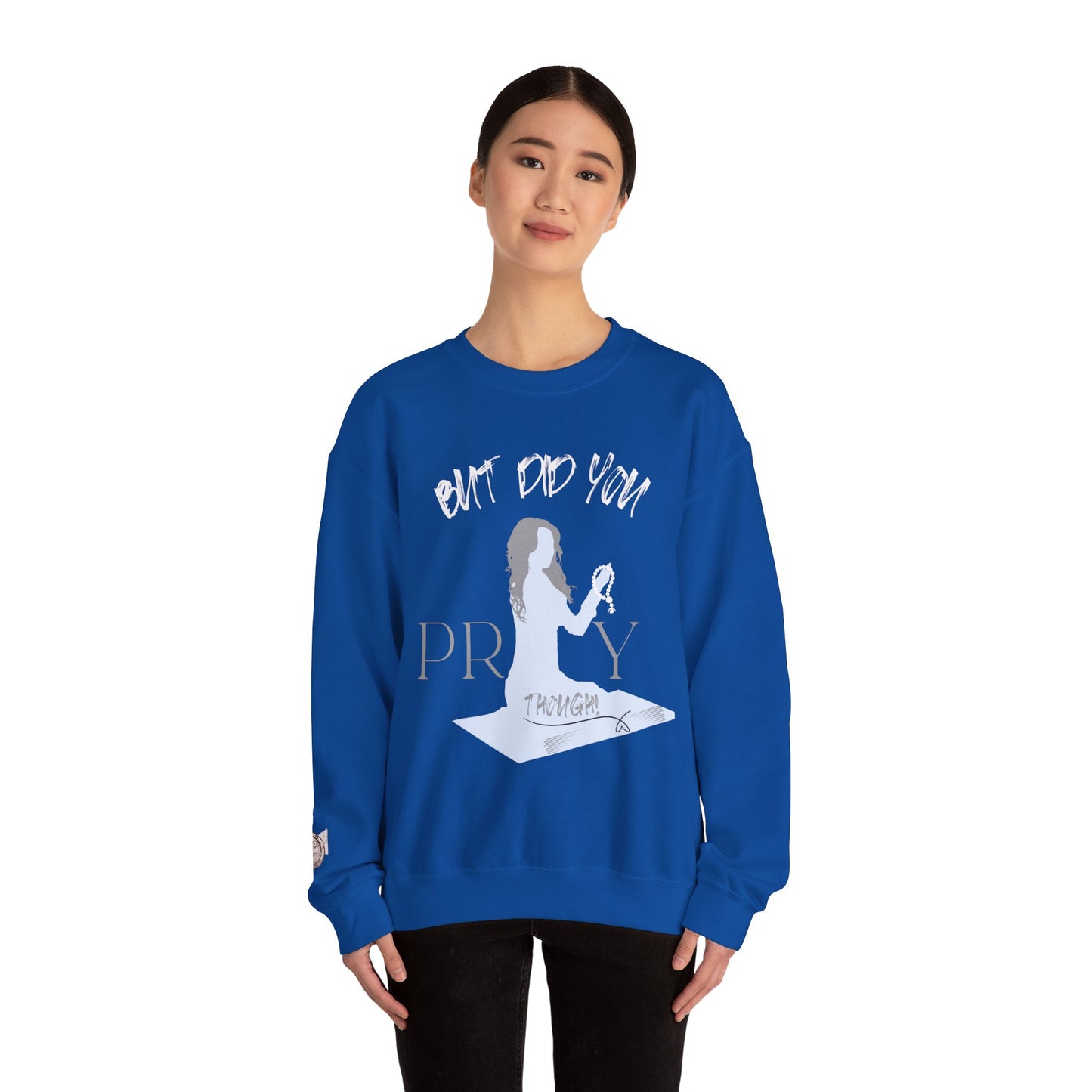 Motivational Crewneck Sweatshirt - "Pray Through" Inspirational Design