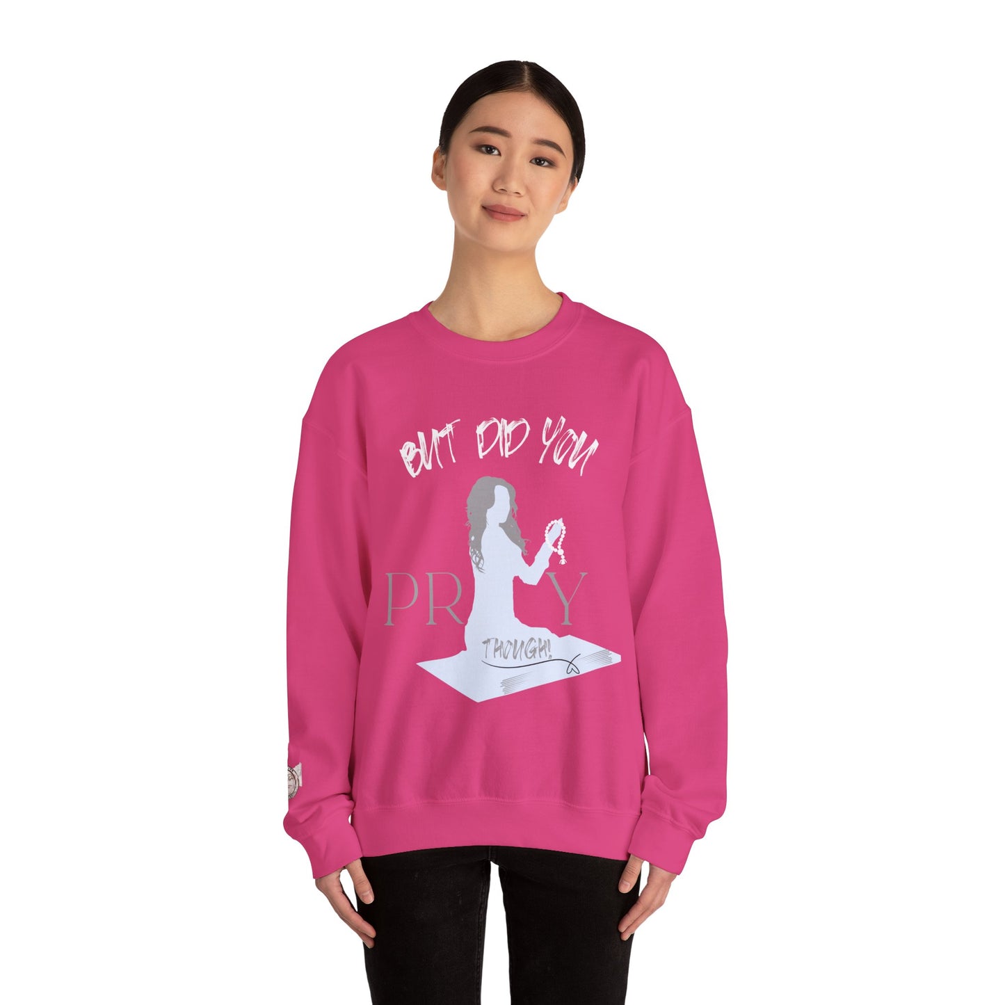 Motivational Crewneck Sweatshirt - "Pray Through" Inspirational Design