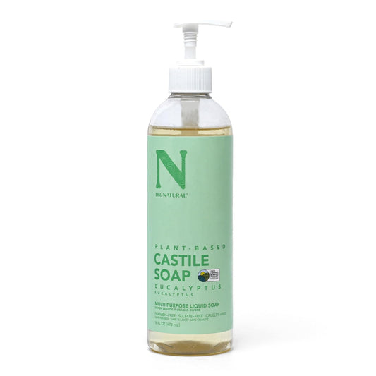 Castile Liquid Soap - Multi-Use Body Wash, Shampoo and Face Wash - Hydrating Body Soap for Skin, Hair, Pets and Home - Eucalyptus - 16 Oz