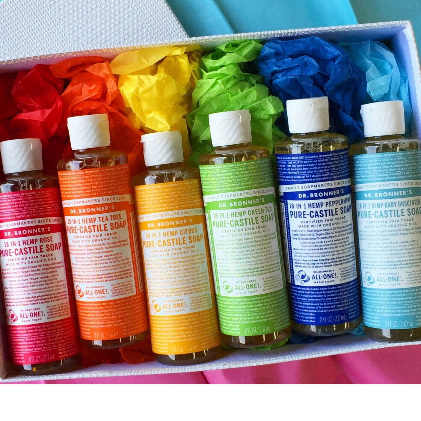 NEW Dr. Bronner'S Hemp Pure-Castile Soap Liquid 473Ml 18-In-1 All Scent Bronners