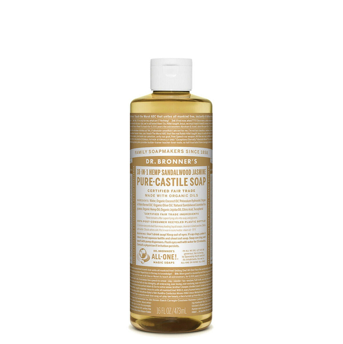 NEW Dr. Bronner'S Hemp Pure-Castile Soap Liquid 473Ml 18-In-1 All Scent Bronners