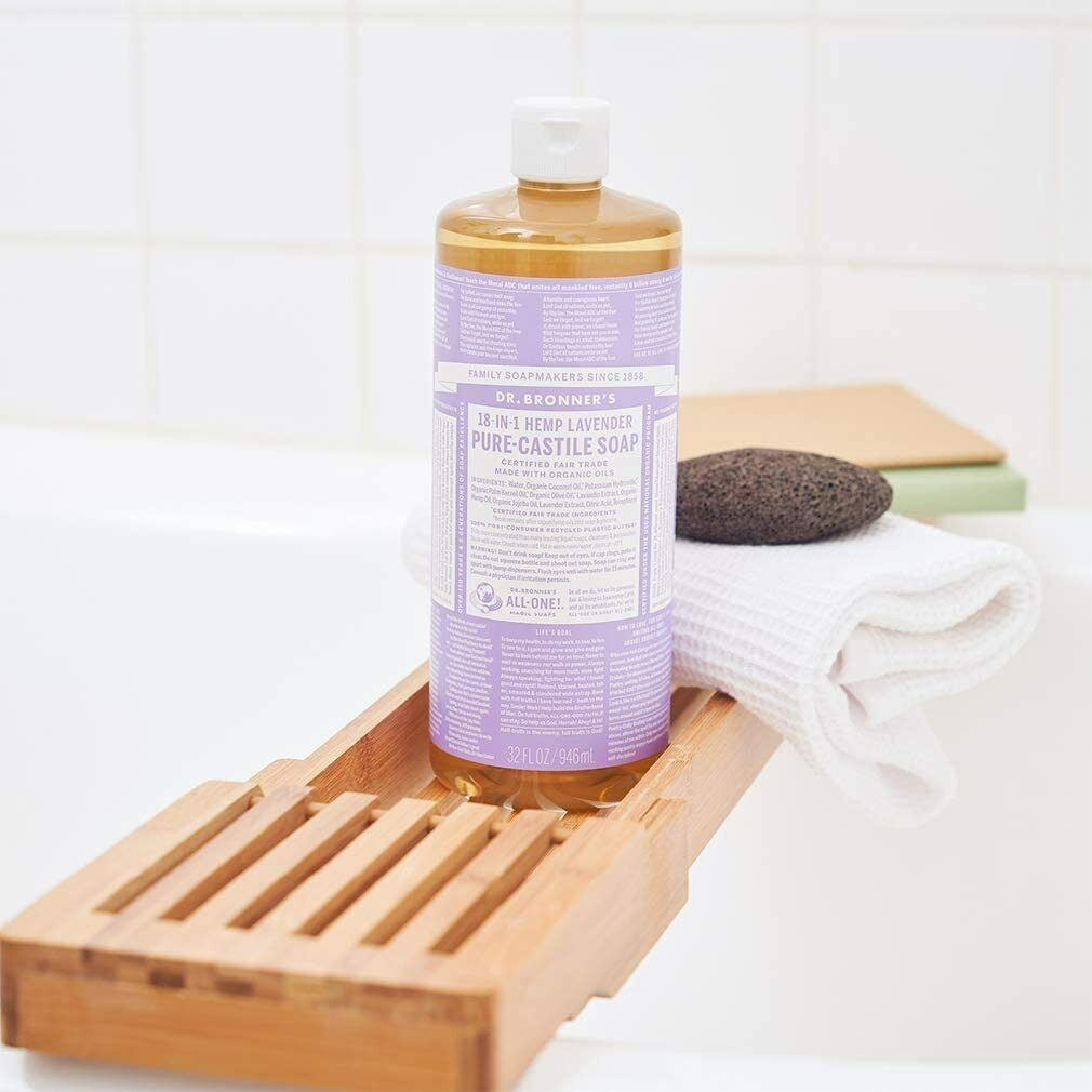 NEW Dr. Bronner'S Pure-Castile Soap Liquid 18-In-1 Hemp Lavender 946Ml Bronners